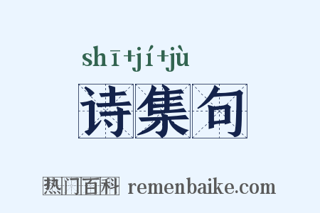 诗集句是什么意思的图片